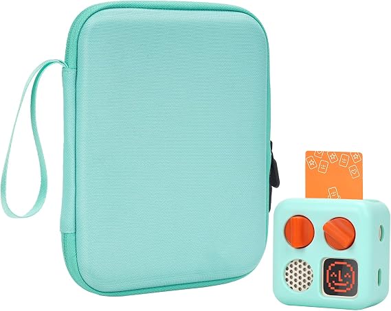YouKnow Card Holder for Yoto Cards Kids Accessory, Soft Portable Folder with Zipper & 96 Pockets Player & Mini Audiobook Cards, Card Binder Case with Yoto Mini Silicone Case for Travel (Green)