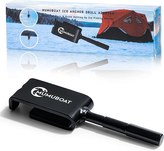 Ice Anchor Drill Adapter, Ice Fishing Shelter Accessories, Universal for Ice Anchors