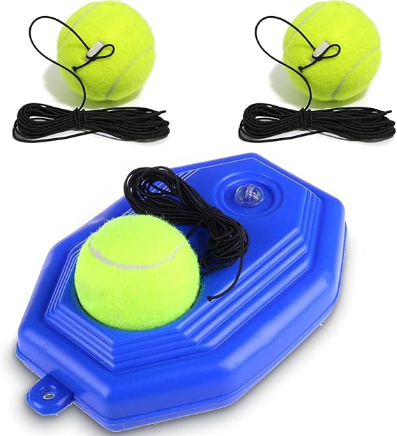 Tennis Ball Training Baseboard, 2026 Updated Tennis Trainer Equipment Set, Tennis Trainer Ball with String, Multifunction Tennis Practice Rebounder for Backyard, Tennis Self Training Tool