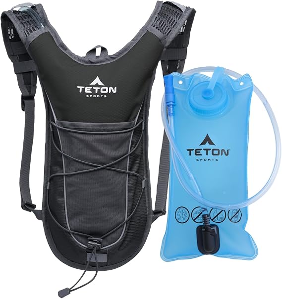 Teton Oasis Trailrunner Hydration Backpack Lightweight Water Pack with 2L/3L Bladder for Hiking, Running, Cycling, Biking 18L/22L Sizes Sewn-in Rain Cover Fits Men and Women
