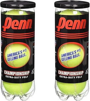 Penn Championship - Extra Duty Felt Pressurized Tennis Balls - (2 Cans, 6 Balls)