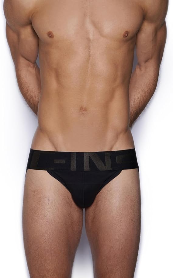 C-IN2 Core Jockstrap - Black Men's Underwear Center-Seam Contour Pouch Support - 100% Cotton