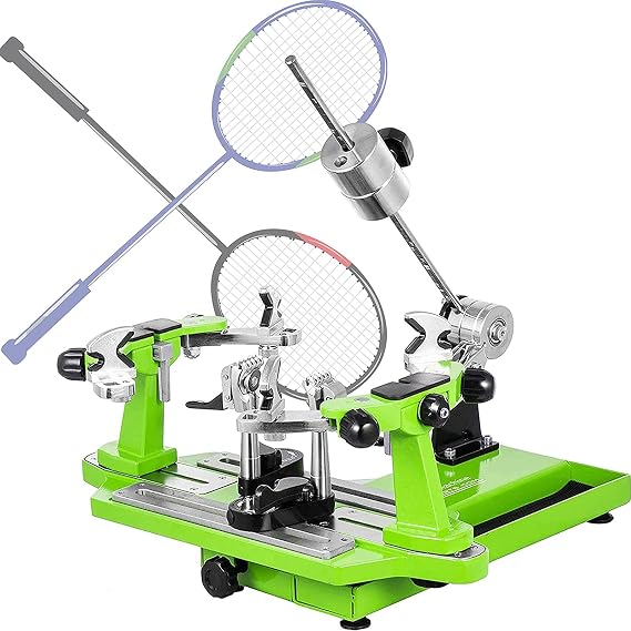 Tennis Stringing Machine, Badminton Racket String Machine,360 Racquet Rotation/ 6 Point Mounting System, for DIY Squash or Badminton Rackets