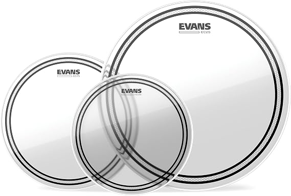 Evans EC2S Clear Rock Tompack Drum Heads 10", 12", 16"