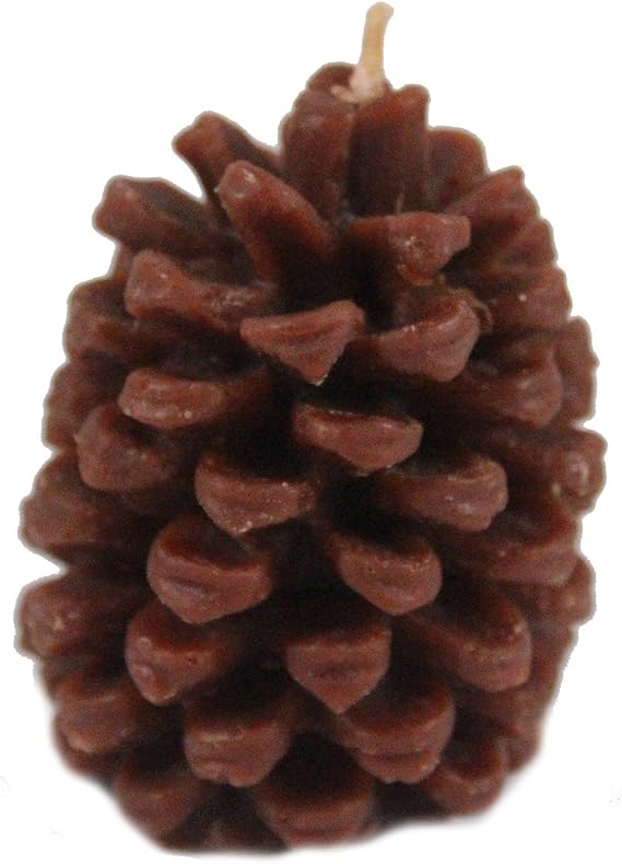 Candlestock Handmade Natural Beeswax Pinecone Candle - Chubby - Chocolate