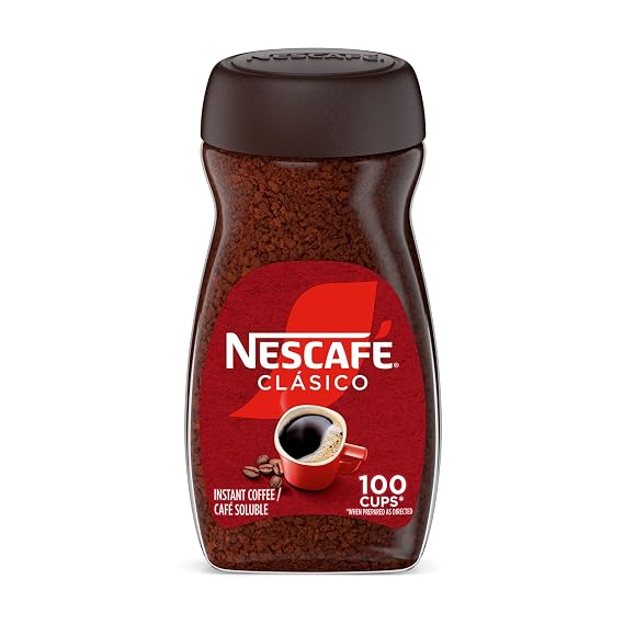 Nescafe, Clasico Instant Coffee, Dark Roast Coffee, 1 Jar, 7 Ounce