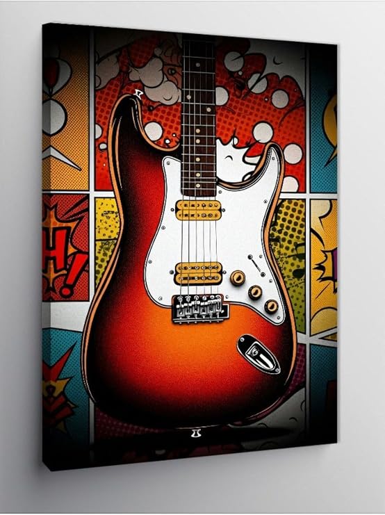Tablo Mega Kanvas Tablo Renkli Elektro Gitar 100 X 140 Cnvsdkey-126266-100-140