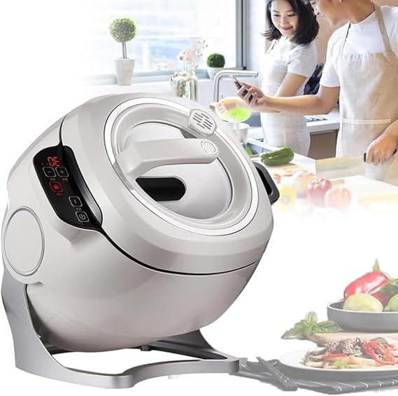 Commercial Food Processor,Intelligent Automatic Cooking Machine,360 Rotating and 3D All-Round Heating Drum Type Smart Touch Screen, Multi-function Stir-Fry Auto Cooking