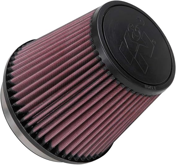 K&N High-Flow Original Lifetime Universal Clamp-On Air Filter: High Performance, Premium, Washable: Flange Diameter: 5 In, Filter Height: 5.5 In, Flange Length: 1 In, Shape: Round Tapered, RU-5147