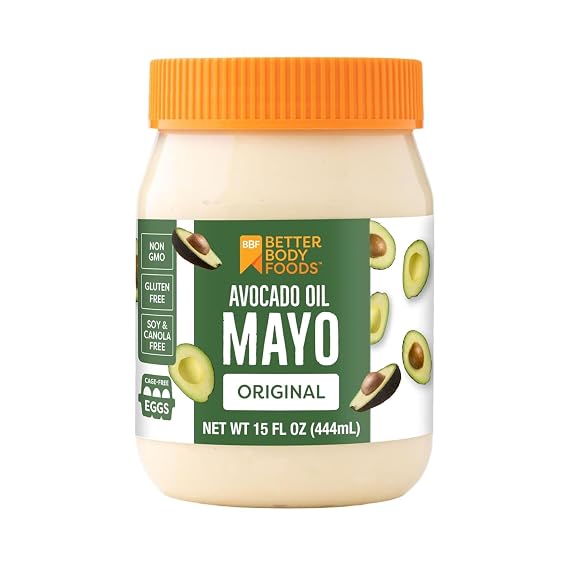 BetterBody Foods Avocado Oil Mayonnaise 15 Oz, Cage Free Eggs, Non-GMO