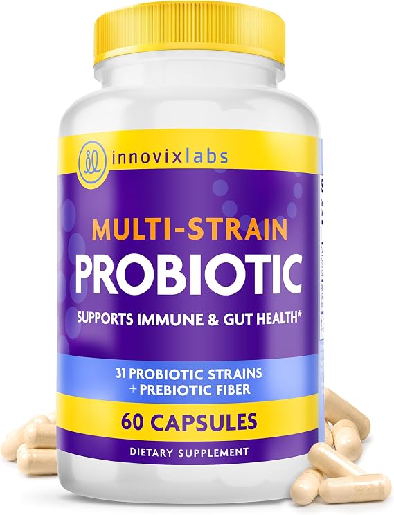 InnovixLabs Multi Strain Probiotics for Women & Men (60 Capsules)