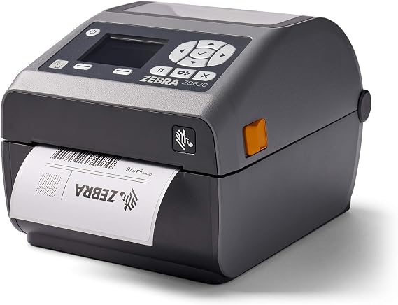 Zebra - ZD620d Direct Thermal Desktop Printer with LCD screen - Print Width 4 in - 203 dpi - Interface: Ethernet, Serial, USB - ZD62142-D01F00EZ