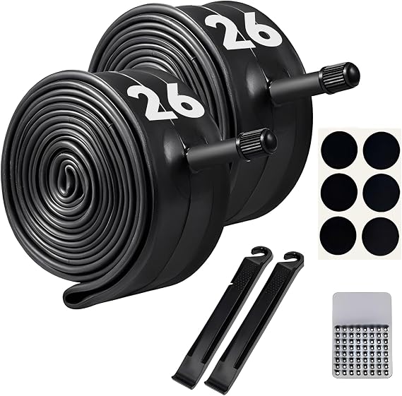 Vitog 26 Inch Bike Tubes with 2 Tire Levers & 6 Adhesive Patches
