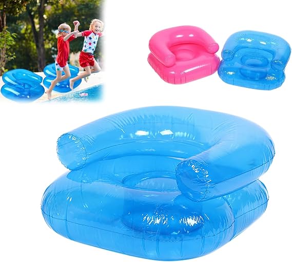 Kids Inflatable Chair Blow Up Sofa - Waterproof PVC Portable Floating Seat for Beach, Pool Party, Camping Supplies