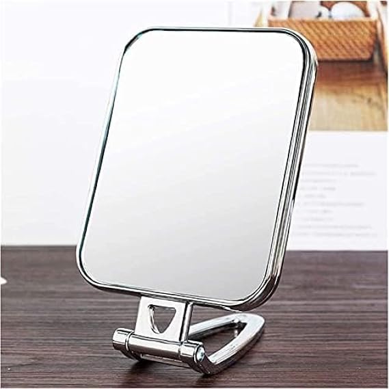 Tabletop Mirror Hand Mirror Makeup Mirror Portable Mirror Handheld Compact Mirror Double- Sided Hair Dressing Salon Mirror Cosmetic Mirror,C