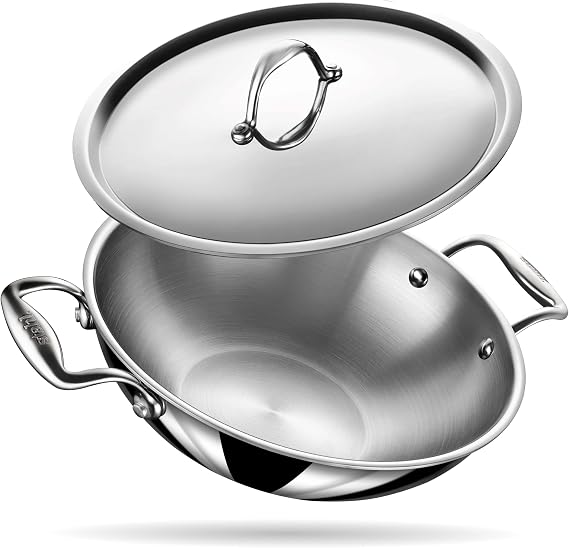 Stahl Stainless Steel Artisan Kadhai, 1-Piece, Silver (7.5 IN)
