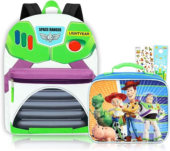 Buzz Lightyear Backpack and Lunch Box Set for Boys School Bundle, More