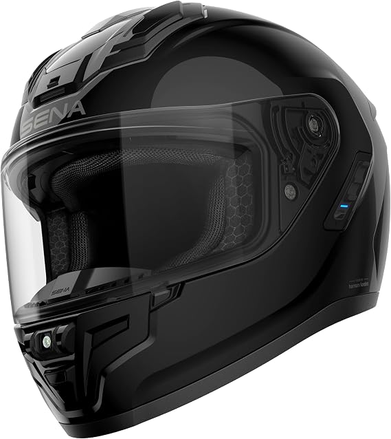 Sena Phantom and ANC Full Face Smart Motorcycle Helmet with Integrated Communications, LED Lighting, and 2nd Generation Sound by Harman Kardon