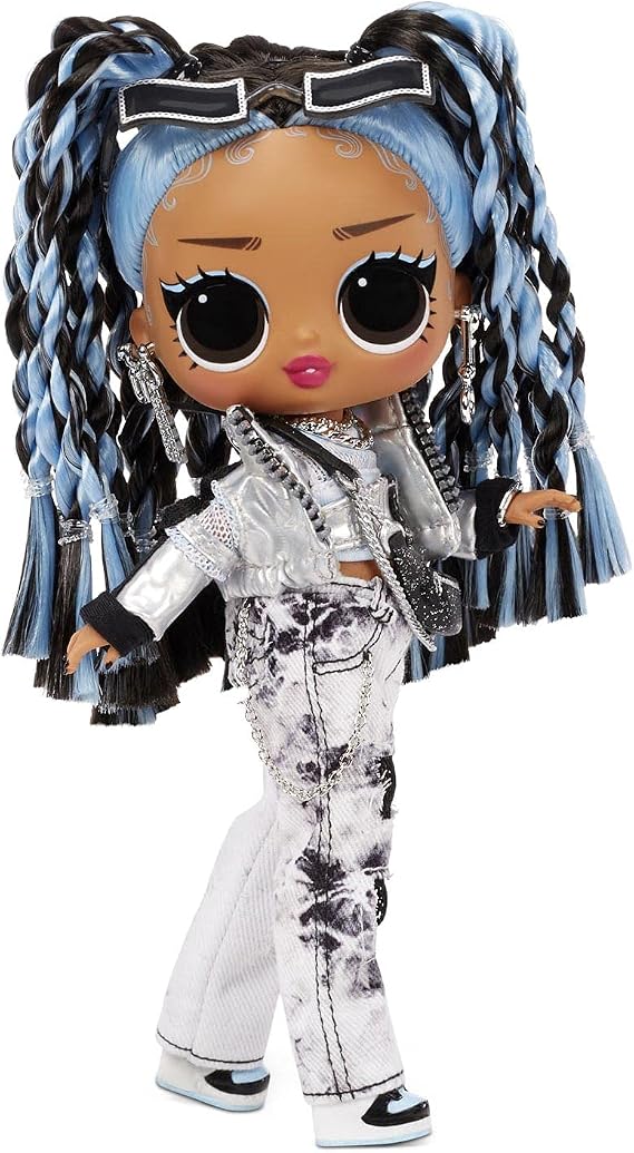LOL Tweens Fashion Doll with 15 Surprises, Blue Hair, Including Stylish Outfit & Accessories with Reusable Bedroom Playset - Gift for Kids, Ages 4+ Years, Multicolor, 6 inches