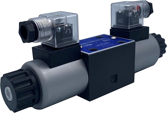 Hydraulic Valve Electric Solenoid, D03 (NG6) DIN Connector 21 GPM 4560 psi 3 Position, VSD6 series (M-A&B to Tank, P Blocked in Center Position, 12VDC)