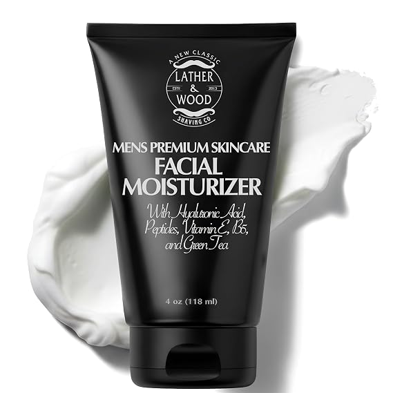 Advanced Face Lotion for Men | Natural Fast Absorbing Non-Greasy Mens Face Moisturizer | Calms and Hydrates | Eliminates Dry, Flaky, and Tired Looking Skin | Fragrance Free | Made in USA | 4oz