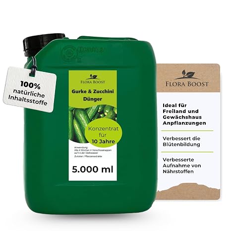 Flora Boost Gurken Zucchini Dünger 5L 100% natürlicher Flüssigdünger