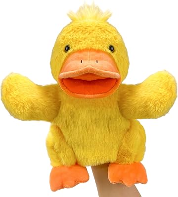 Hand Puppet s Duck Pupp ets,9Realistic Stuffed Animal Puppe ts for Toddlers Duck Stuffed Puppets for Kids with Movable Mouth,Duck Animal Hand Puppets for Adults Han d Puppets for Toddlers 3