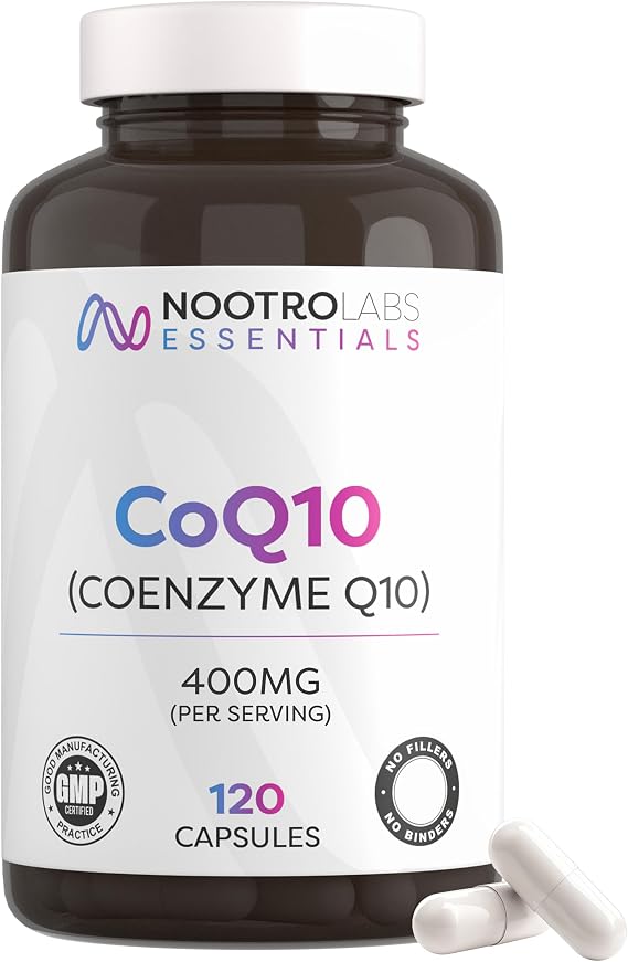 CoQ10 Supplement with Magnesium & B Vitamins, 400mg Ubiquinone CoEnzyme Q10