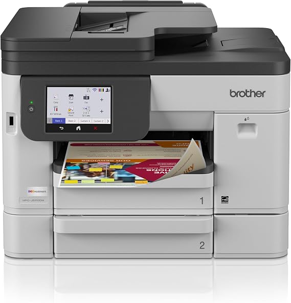 Brother INKvestment 5110 Wireless Color Inkjet All-in-One Printer with a 500-sheet Paper Tray Capacity and a 4.3 Color Touchscreen (MFCJ5110DW)