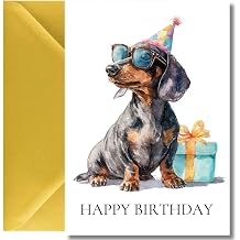 LimaLima Sausage Dog Birthday Card Dachshund Gift For Women