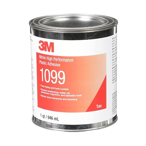 3M Nitrile High Performance Plastic Adhesive 1099, Tan, 1 Quart Can