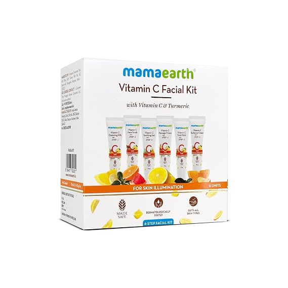 Mamaearth Vitamin C Facial Kit with Vitamin C & Turmeric 2.12 Oz/60g