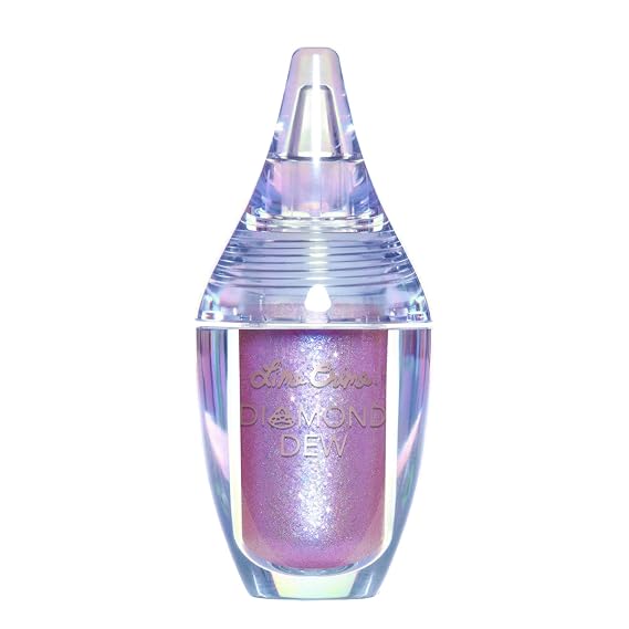 Lime Crime Diamond Dew Glitter Eyeshadow, Aurora - Iridescent Grey-Violet-Blue Aqua Lid Topper - Reflective Sparkle Shadow for Lids, Cheeks & Body - Won't Smudge or Crease - Vegan - 0.14 fl oz