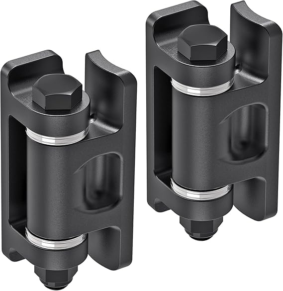 Heavy Duty Weld On Gate Hinges, Steel Hinges with Spacer Bearing & Oxide Coated, Removable Bolts for Metal Swing Doors, Driveways & Farm Gates