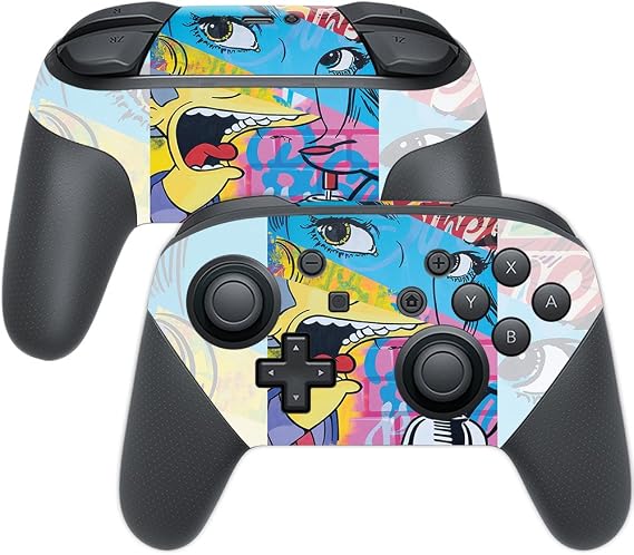 MightySkins Skin Compatible with Nintendo Switch Pro Controller - Blue Eyes | Protective, Durable, and Unique Vinyl Decal wrap Cover | Easy to Apply, Remove, and Change Styles | Made in The USA