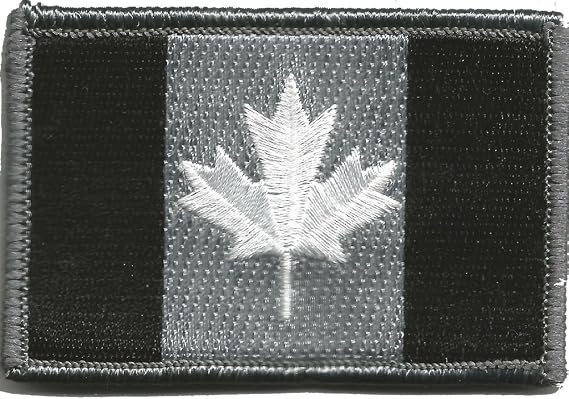 Gadsden and Culpeper Canada Flag Tactical Patch - Black, 2"x3", 1 Piece