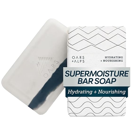 Oars + Alps Exfoliating & Moisturizing Mens Bar Soap, Shea Butter, 1pk