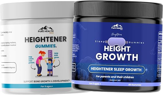 PURE HEALTH MAX Heightener Gummies + Heightener Sleep Growth Gummies