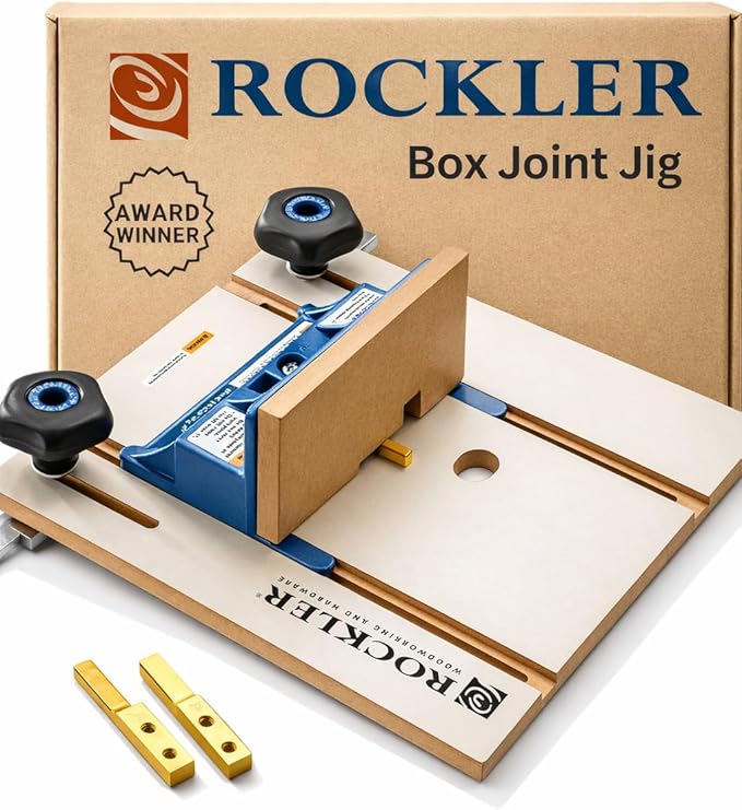 Router Table Box Joint Jig with 1/4", 3/8" & 1/2" Indexing Keys