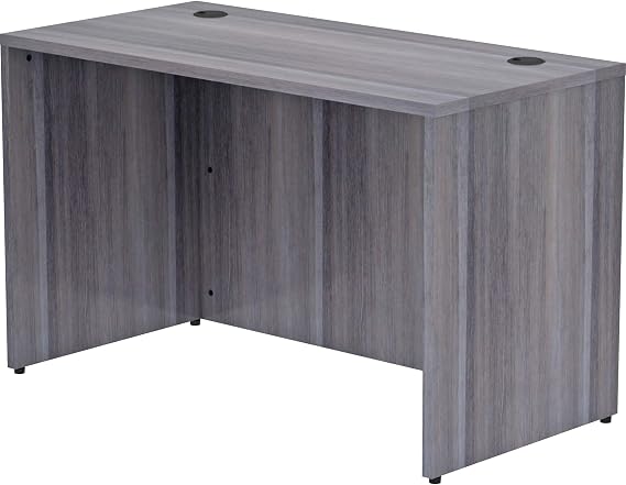 Lorell, LLR69549, Weathered Charcoal Laminate Desking Desk Shell, 1 Each