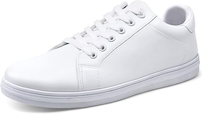 Jousen Men's White Shoes Casual White Sneakers