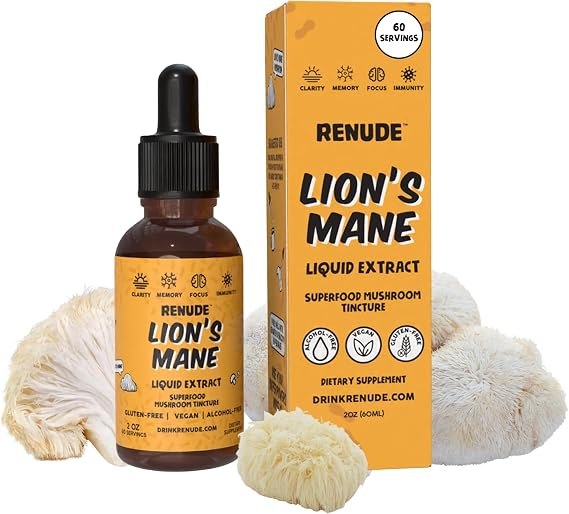 Renude Lion's Mane Liquid Extract, 2 oz