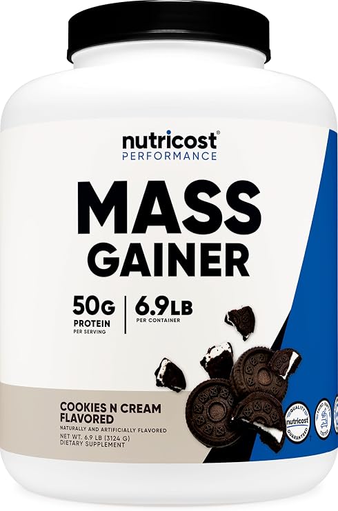 Nutricost Mass Gainer Powder (Cookies N Cream) 6.9 LBS, GMO-Free