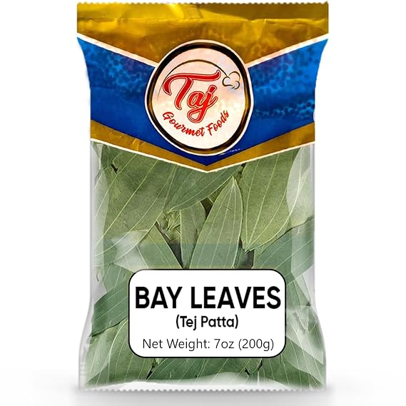 TAJ Whole Bay Leaves, Large Whole Bay Leaf (Tej Patta), 7 Ounce