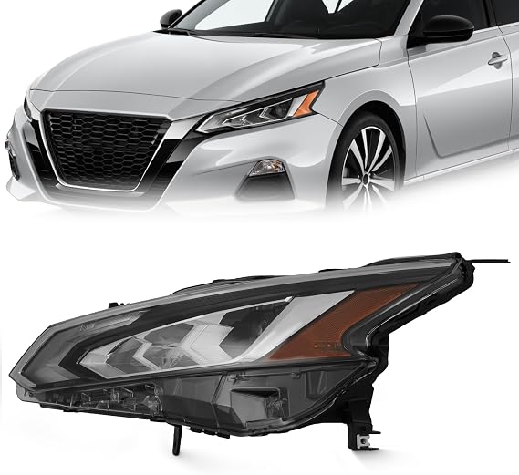 KARPAL Headlight Assembly Compatible with 2019-2021 Nissan Altima LED Headlamp Driver Left Side Replacement NI2502266