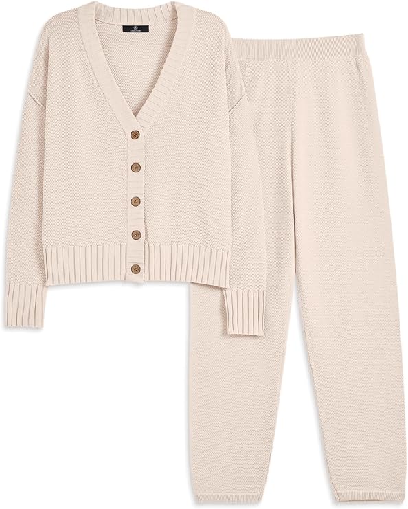 LILLUSORY Women 2 Piece Sweater Matching Lounge Sets 2026 Fall Outfit