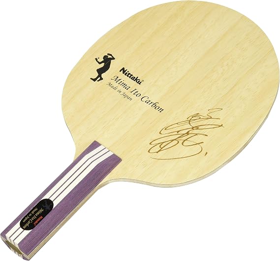 Nittaku NC0466 Table Tennis Racket, Mikoto Ito, Shake Hand, for Attack, Carbon, Straight (ST)