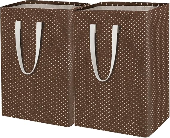 150L Waterproof Laundry Hamper in Family Extended Cotton Handle Laundry Basket in Dormitory Collapsible Laundry Bag in Nursery (969-Satisfied laundry hampers, 2 Pack)