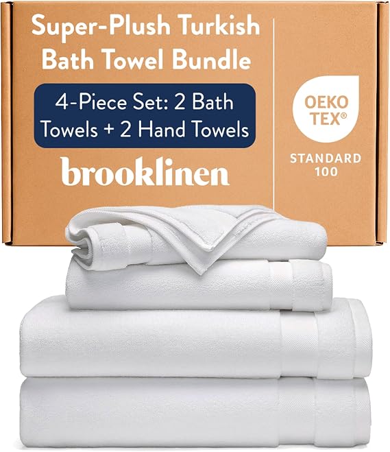 Brooklinen Bath Towels Soft & Durable, Machine Washable - White | Ultra-plush 770 GSM Turkish cotton bath towels, highly absorbent & quick-drying; soft, durable & machine washable.