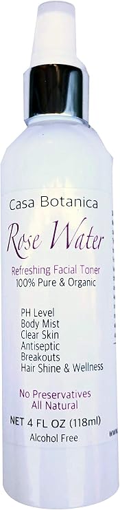 4 oz Rose Water Toner FACE, Hair, and Body Spray